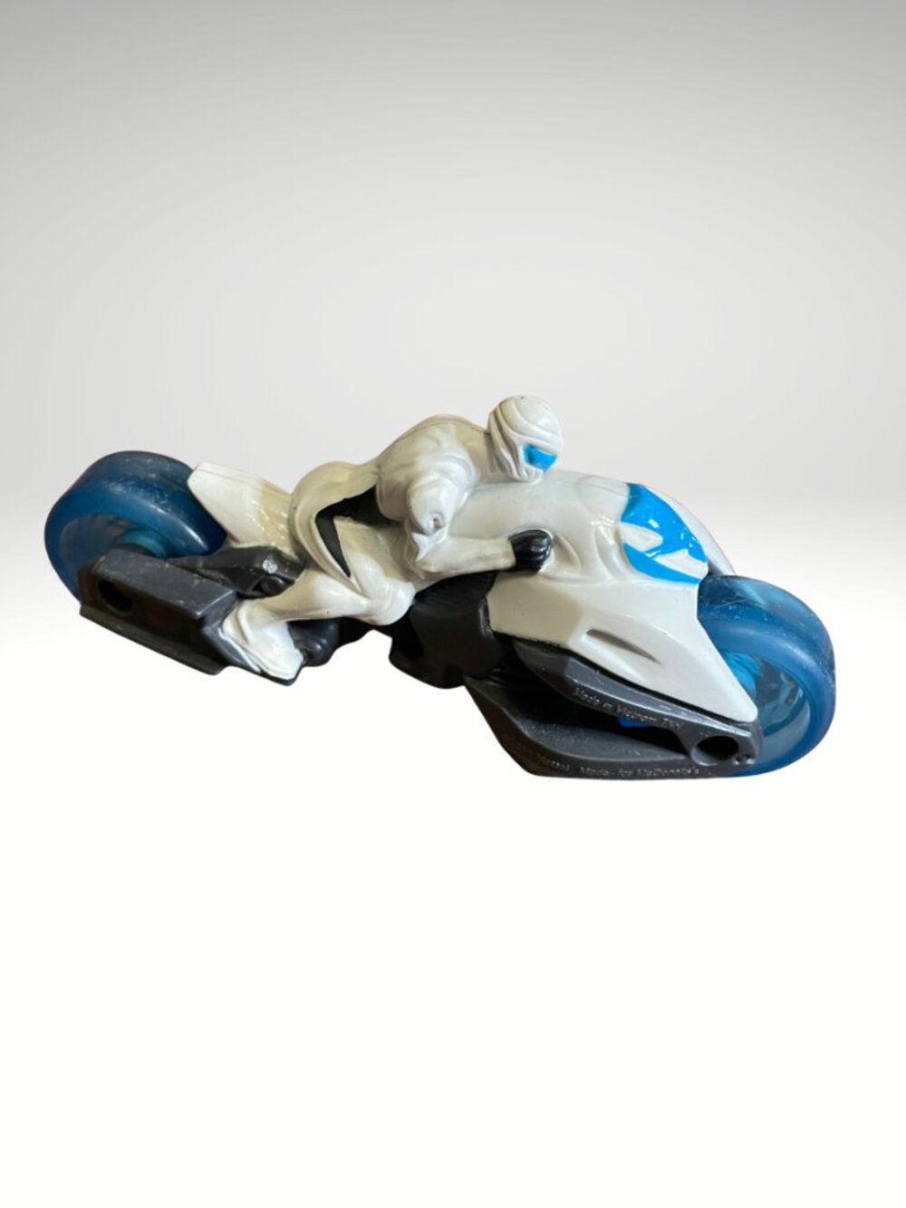 Max Steel McDonald's Happy Meal White Street Bike Motorcycle Toy 4in (SKU: 14TO)